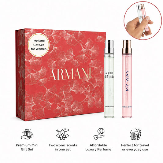 Giorgio Armani Perfume for Women – Eau de Parfum Travel Spray Set (2 x 10 ml)