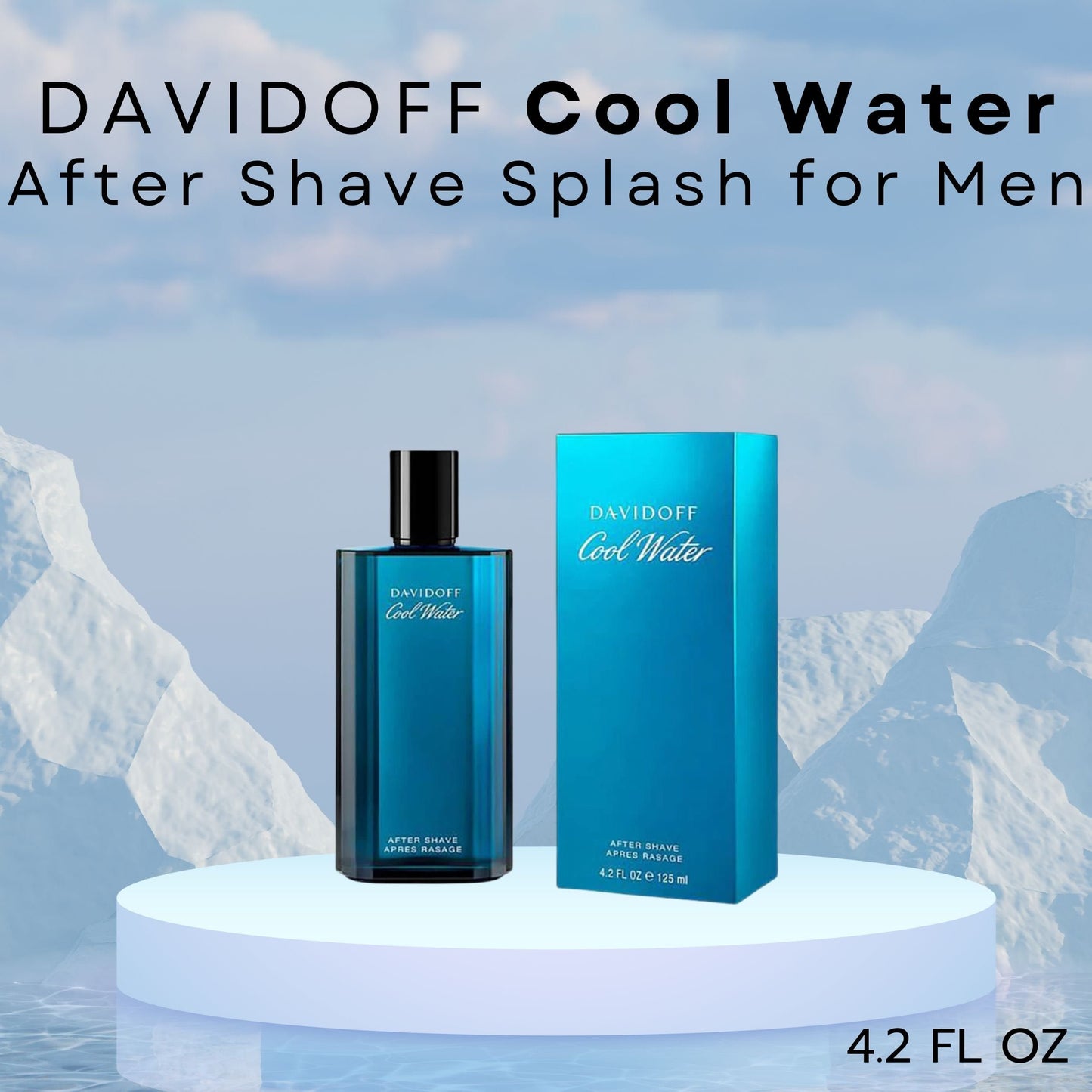 Davidoff Cool Water Aftershave for Men – Classic Men’s After Shave Splash (4.2 oz)