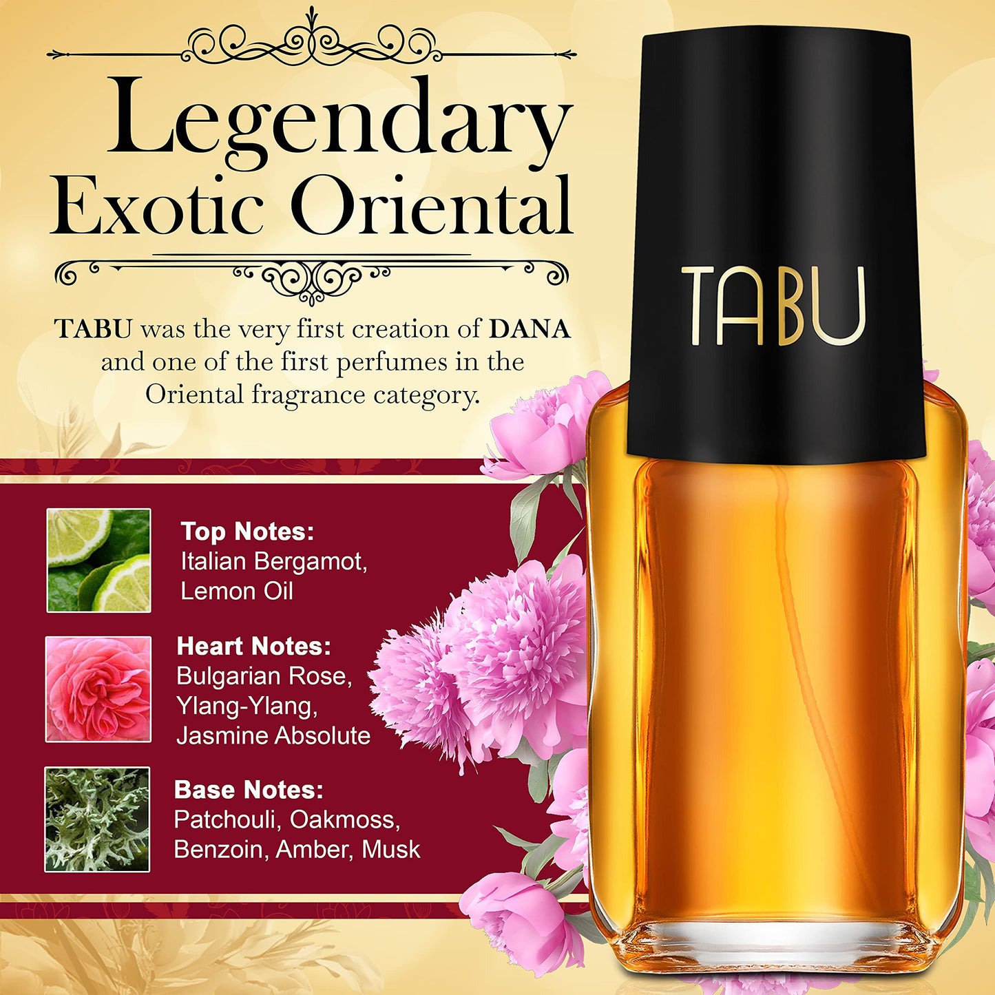 Dana TABU The Forbidden Fragrance Cologne Spray – 2.3 oz Classic Women’s Perfume