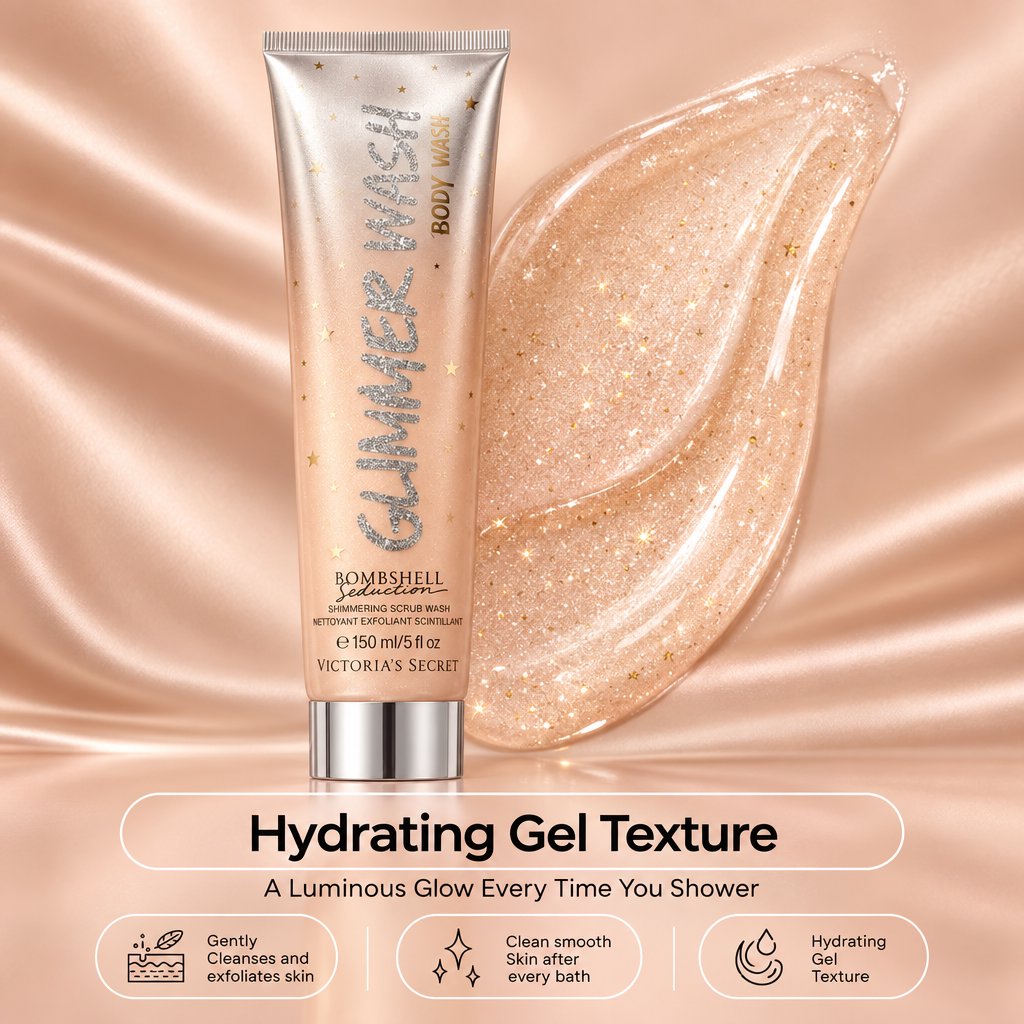 Victoria’s Secret Scandalous Glimmer Body Wash & Shimmering Scrub – 5 oz