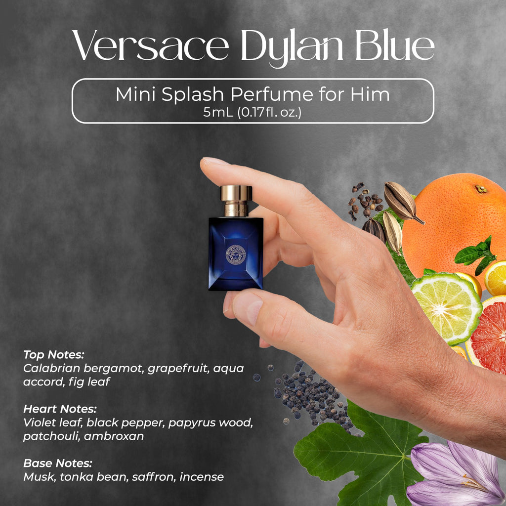 Versace 4 Piece Mini Fragrance Gift Set for Men – Eau de Toilette Collection (5 ml Each)