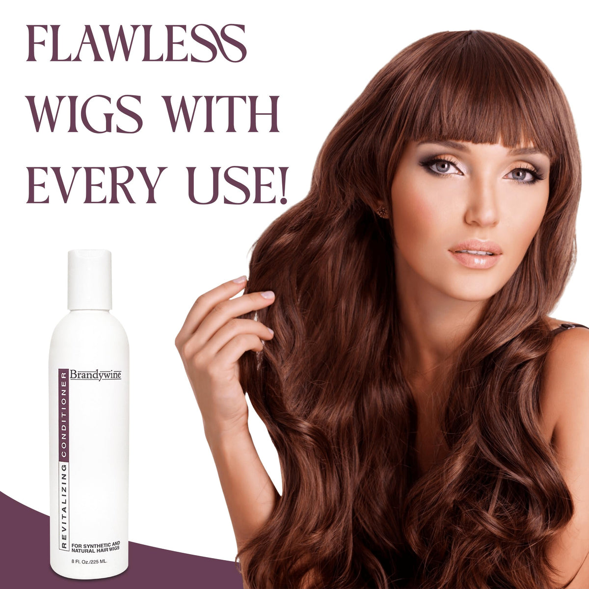 Brandywine Wig Conditioner – 8 oz for Synthetic Wigs, Natural Hair & Hairpieces