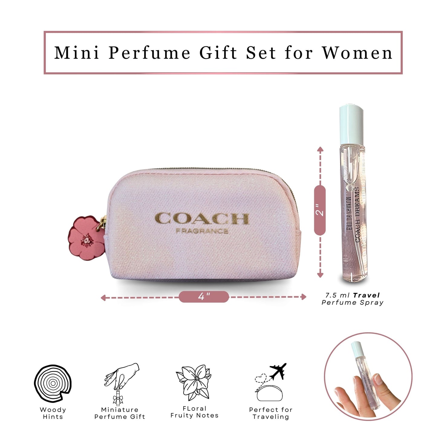 Coach Dreams Perfume for Women Mini EDP Travel Spray 7.5ml