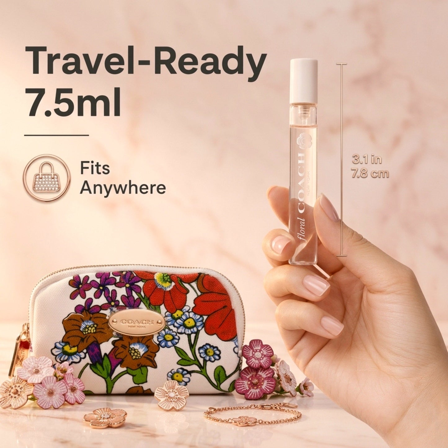 Coach Floral Perfume for Women EDP Mini Splash Travel Size Fragrance Gift Set