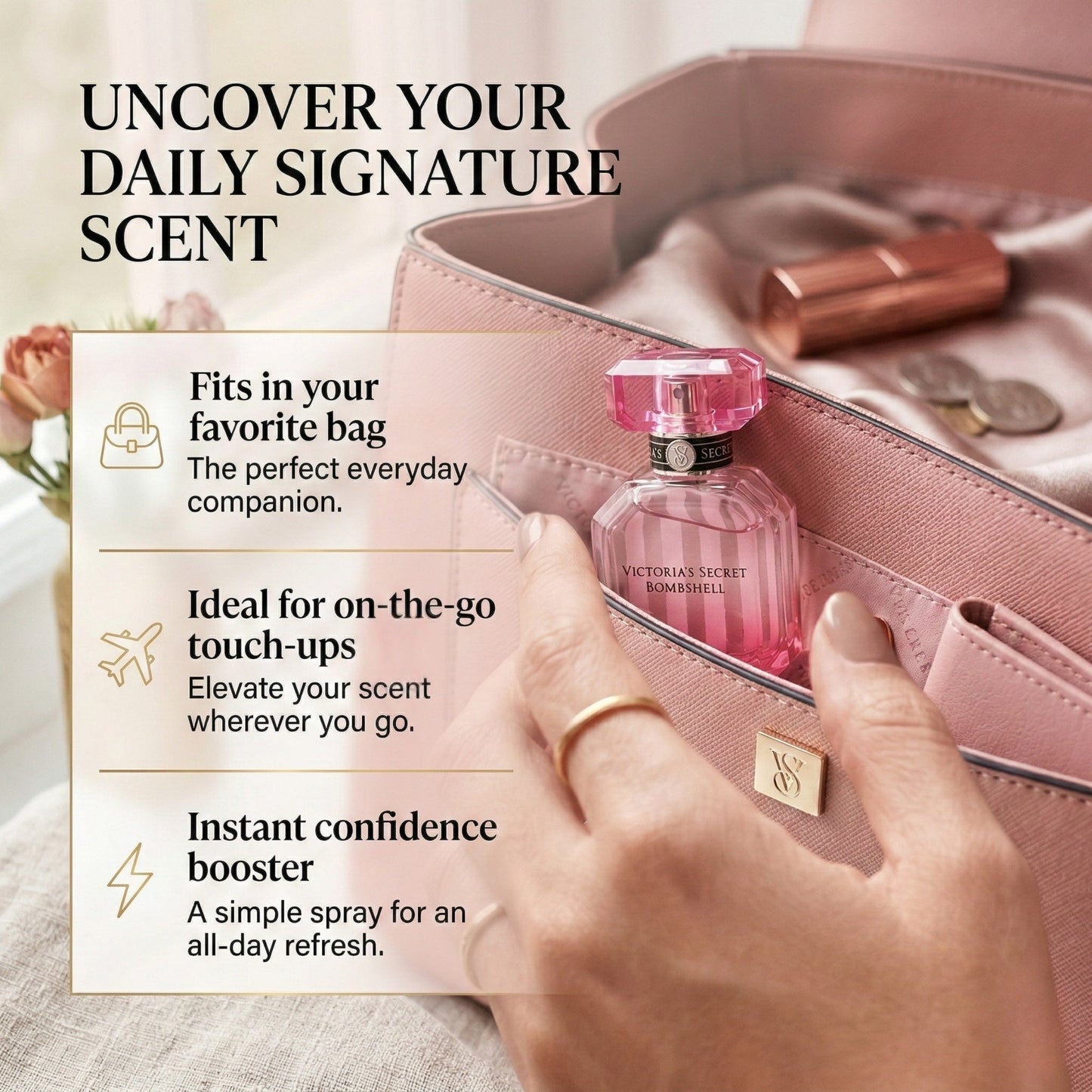 Victoria’s Secret Bombshell Mini Perfume Gift Set – 3 Piece EDP Travel Spray Set (0.25 oz Each)