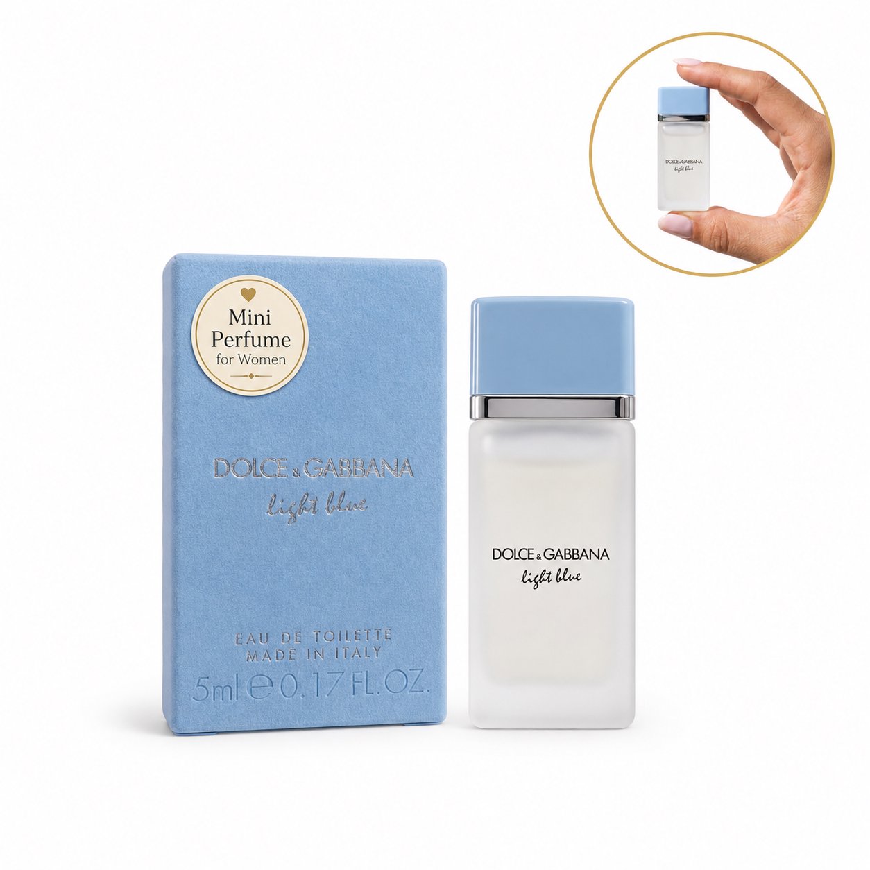 Dolce & Gabbana Light Blue Perfume for Women Mini EDT Splash 0.17 oz / 5 ml