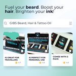 Gibs Beard, Hair & Tattoo Oil, Moisturizing Scented Men's Grooming Oil BUNDLE OF 50