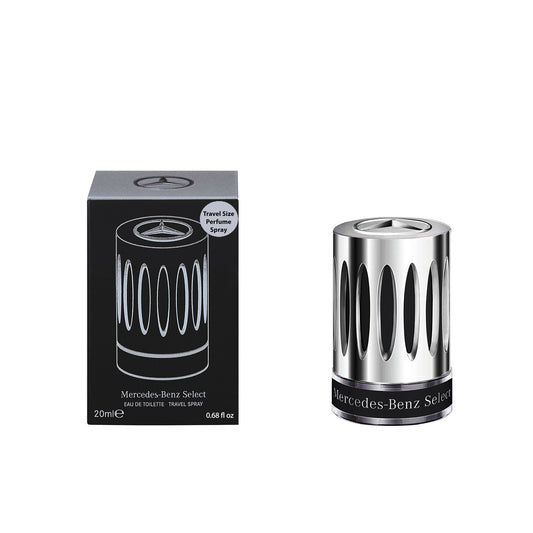 Mercedes-Benz Select Travel Collection, Classic and Legendary with Long-Lasting Notes, Choose The Freshness Of a Fruity Bergamot & Blackcurrant Accord, Eau De Toilette, Original, 0.68 Oz