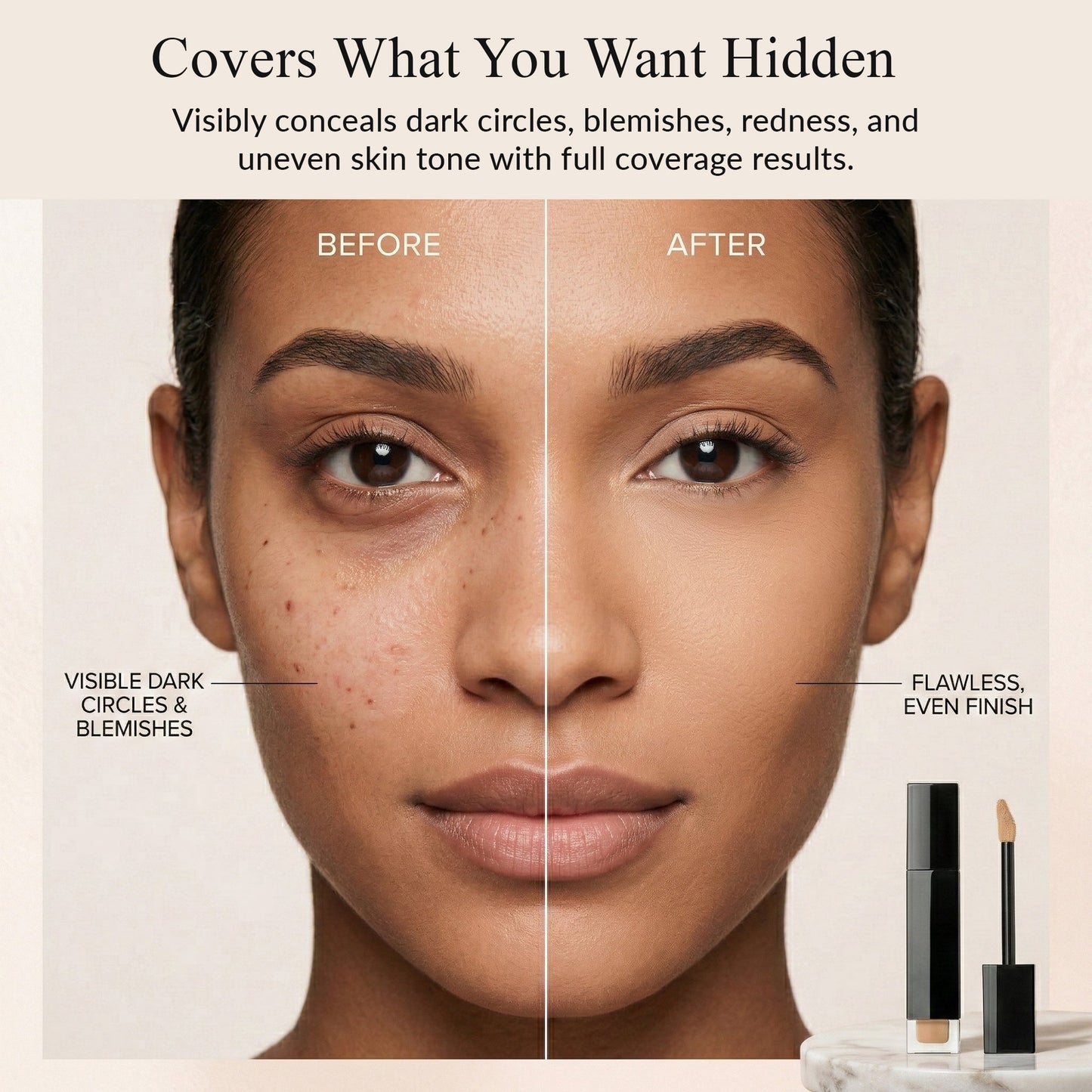 Complete Coverage Liquid Concealer – Medium #03 – Full Coverage Concealer 0.25 oz