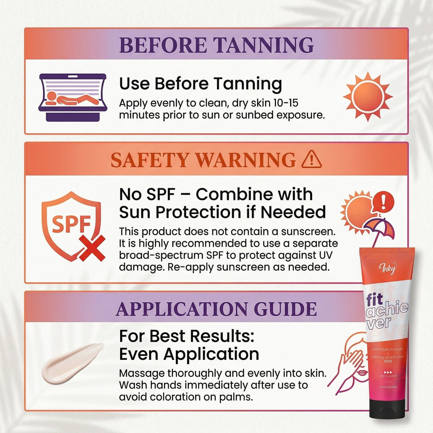 Immediate Bronzer & Tanning Accelerator 150X with Slimming & Firming Complex- Fit Achiever