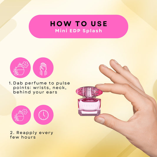 Versace 3-piece Miniatures Fragrance Collection - Bright Crystal Absolu, Bright Crystal, Yellow Diamond - Gift set for Women 0.17 fl oz each