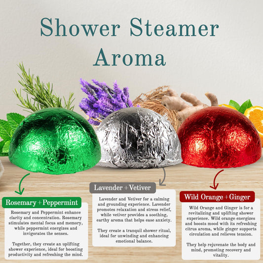 hydraAromatherapy Gift for Women Shower Steamers - Deck The Hall Trio