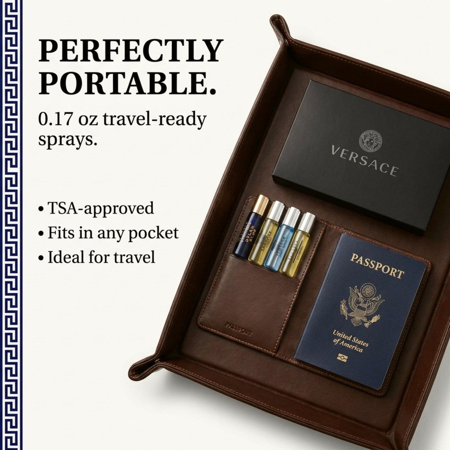 Versace Perfume for Men Variety 4-Piece Gift Set – Mini EDT Pen Sprays, 0.17 Ounce Each