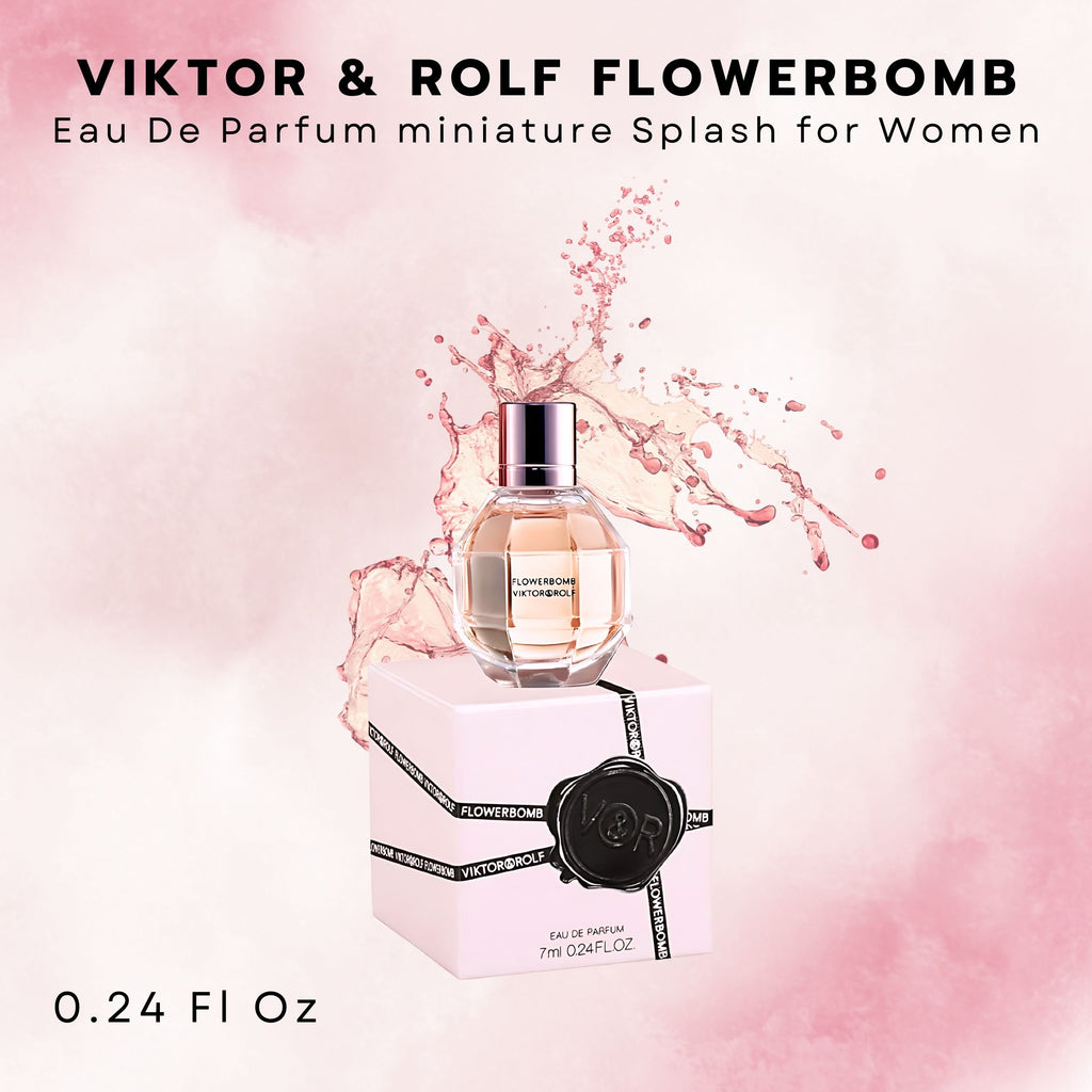 Viktor & Rolf Flowerbomb Eau de Parfum for Women – Mini Travel Splash (0.24 oz / 7 ml)