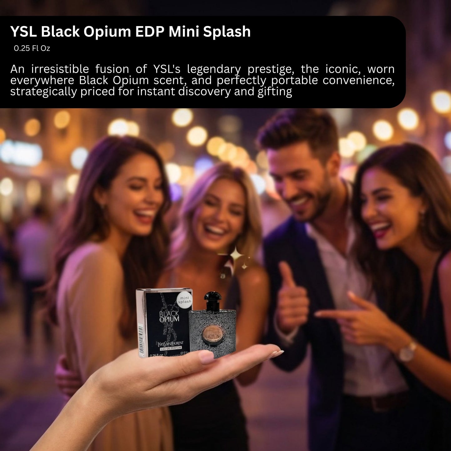 Yves Saint Laurent Black Opium Mini Eau de Parfum – 0.25 oz Splash