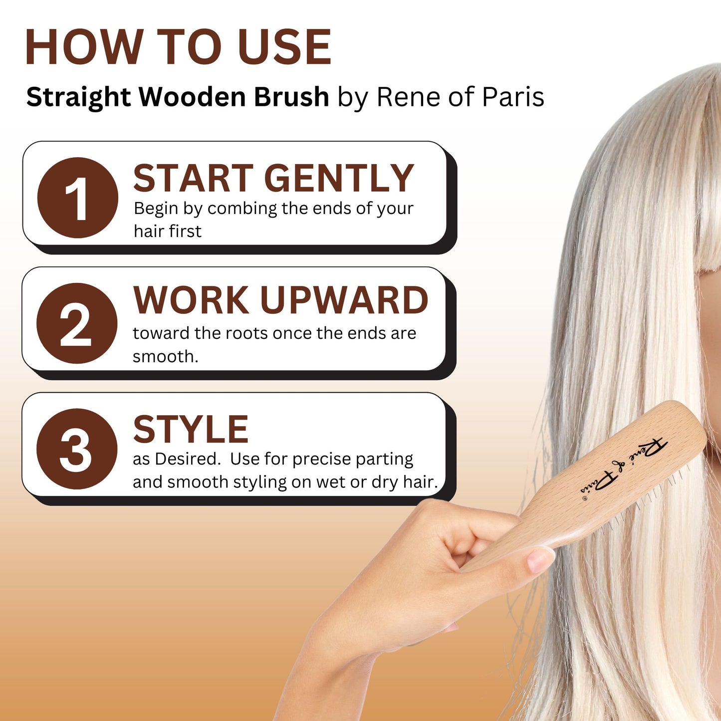 Rene Of Paris Wood Wire Brush