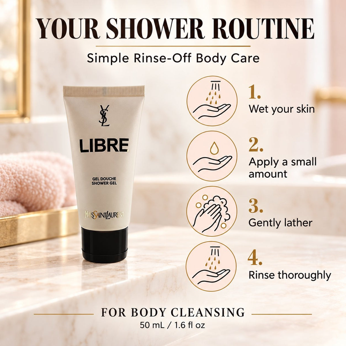 YSL LIBRE SHOWER GEL 50ML