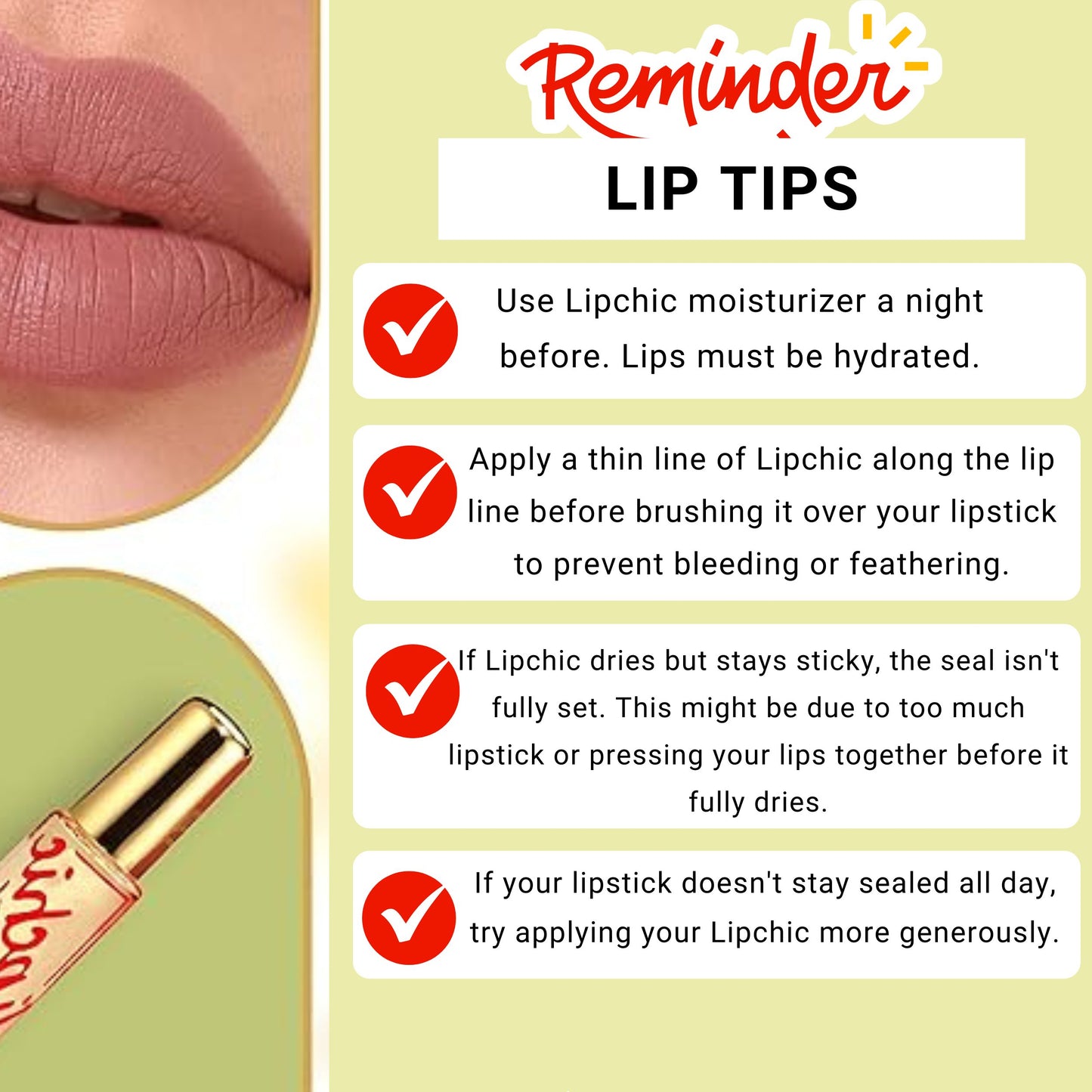 Ella International Lip Chic – 3-Pack All-Day Lipstick Sealer (0.25 oz Each)