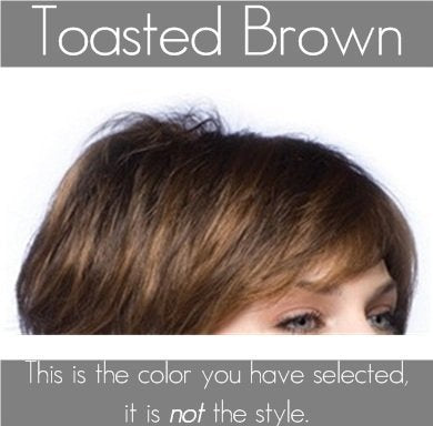 Amore BRANDI Monofilament Wig Collection by Rene of Paris and Wig Lift Comb - Toasted Brown - Bundle 2 Items
