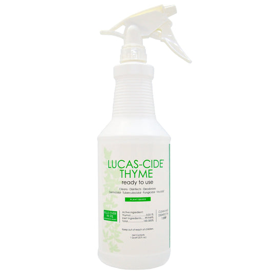 LUCAS-CIDE Ready To Use All Purpose Cleaner - Home Essentials Cleaning Supplies For Everyday Hygiene - Thyme Scented Disinfecting Spray Bathroom Cleaner, Glass Cleaner, Floor Cleaner, etc.…