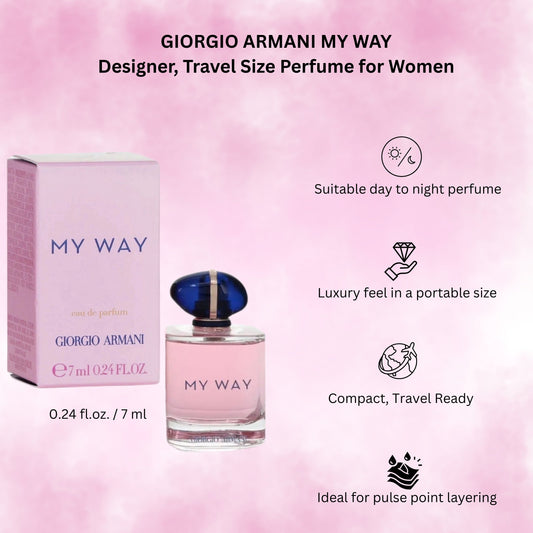 Giorgio Armani My Way Eau de Parfum Mini Dabber for Women – 0.24 oz / 7 ml Travel Size