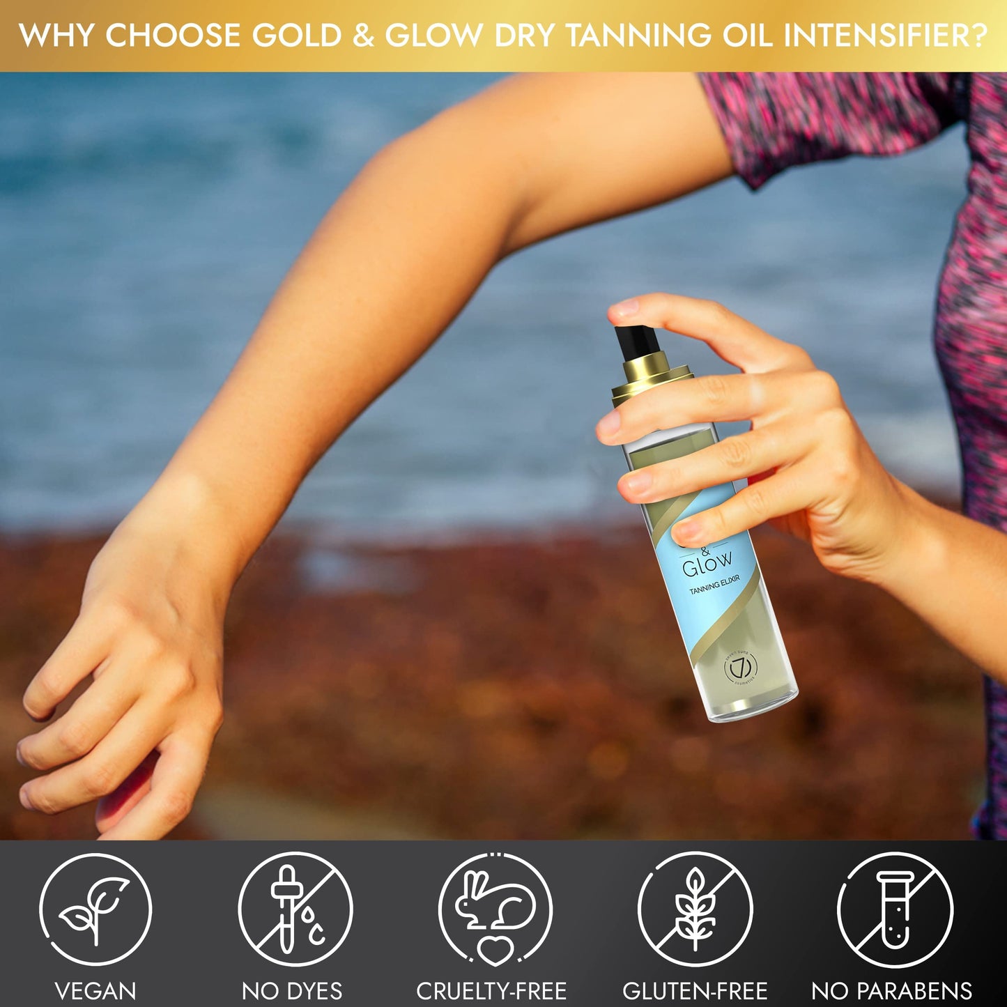 Dry Oil Tanning Spray Indoor/Outdoor Accelerator 3.4 fl oz