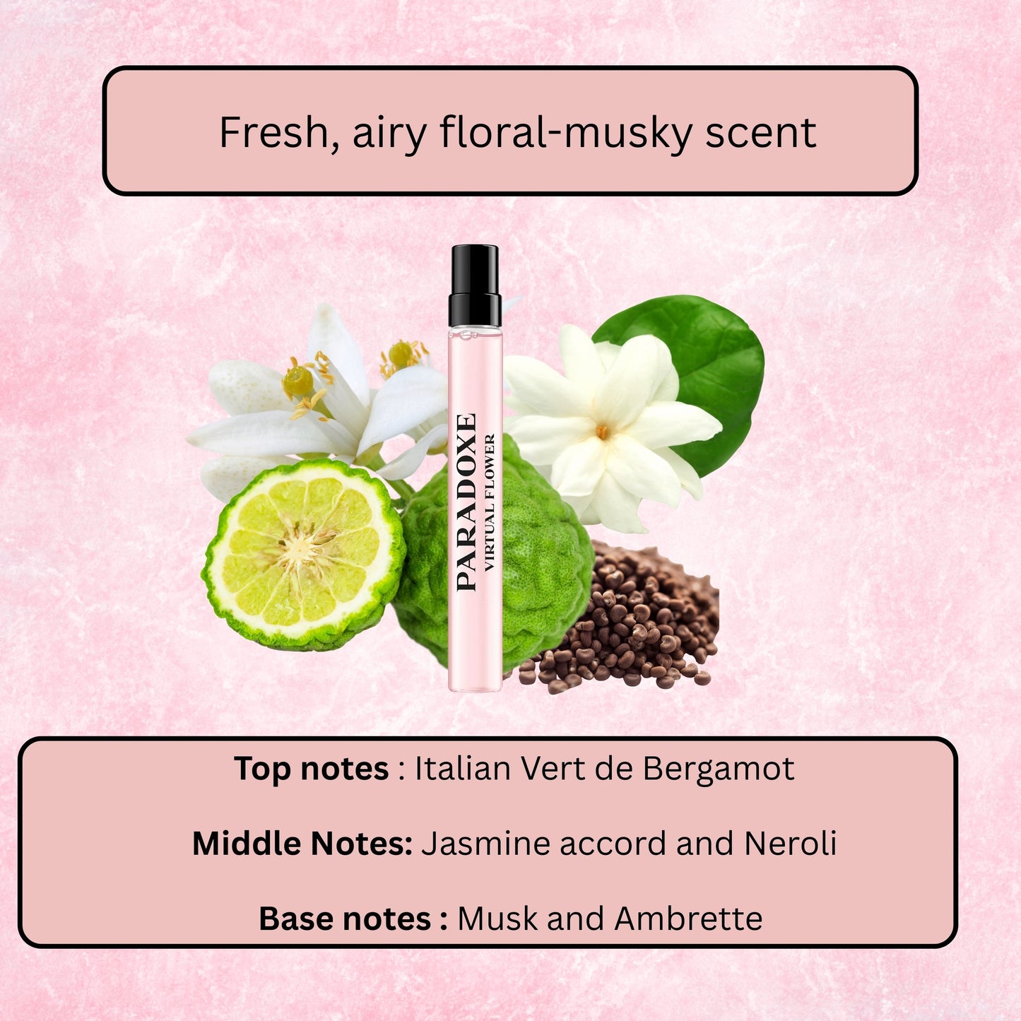 Prada Paradoxe Virtual Flower Perfume for Women Travel Spray Mini EDP 0.33 Fl Oz