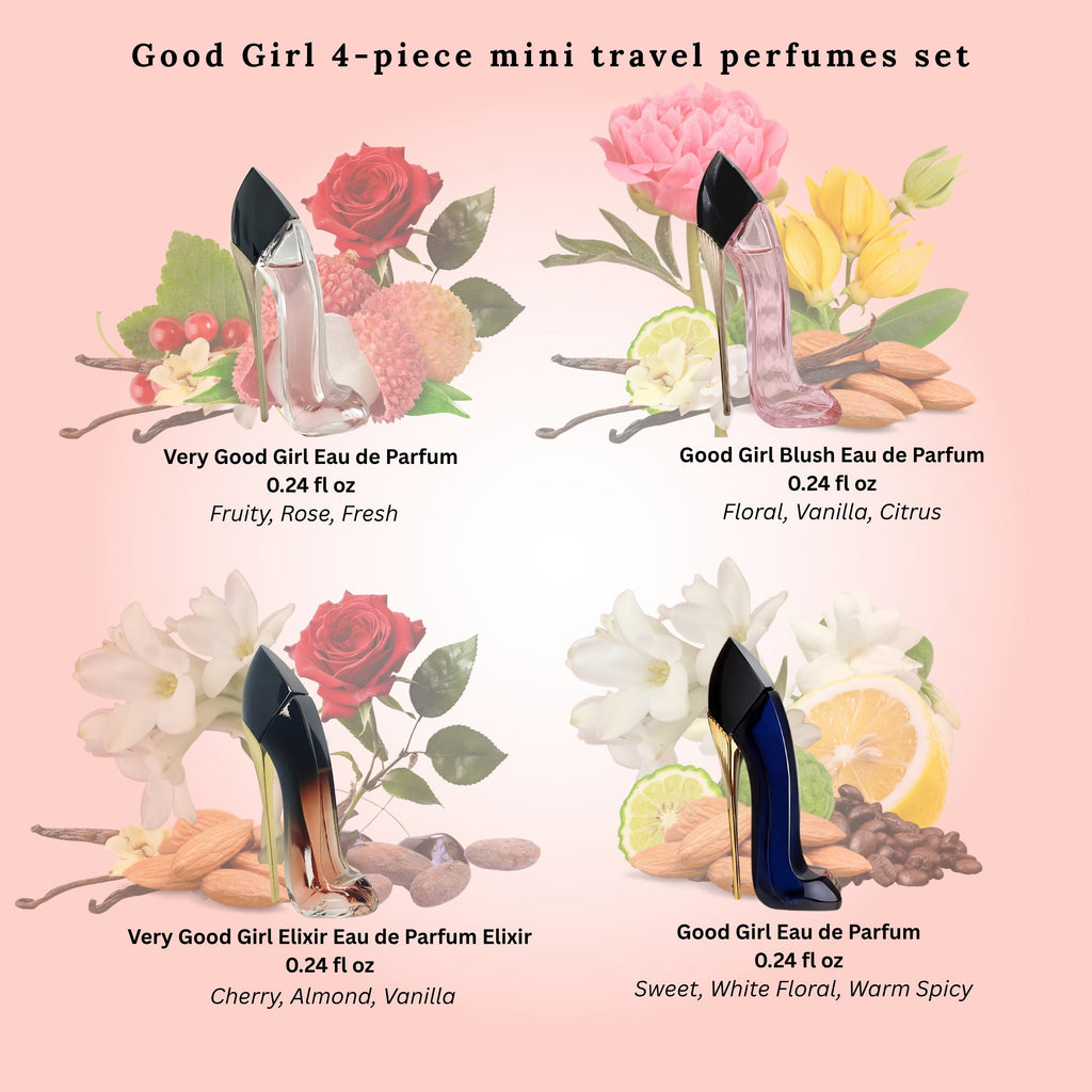 Carolina Herrera Good Girl Mini Perfume Gift Set – 4 x 0.24 oz EDP Splashes