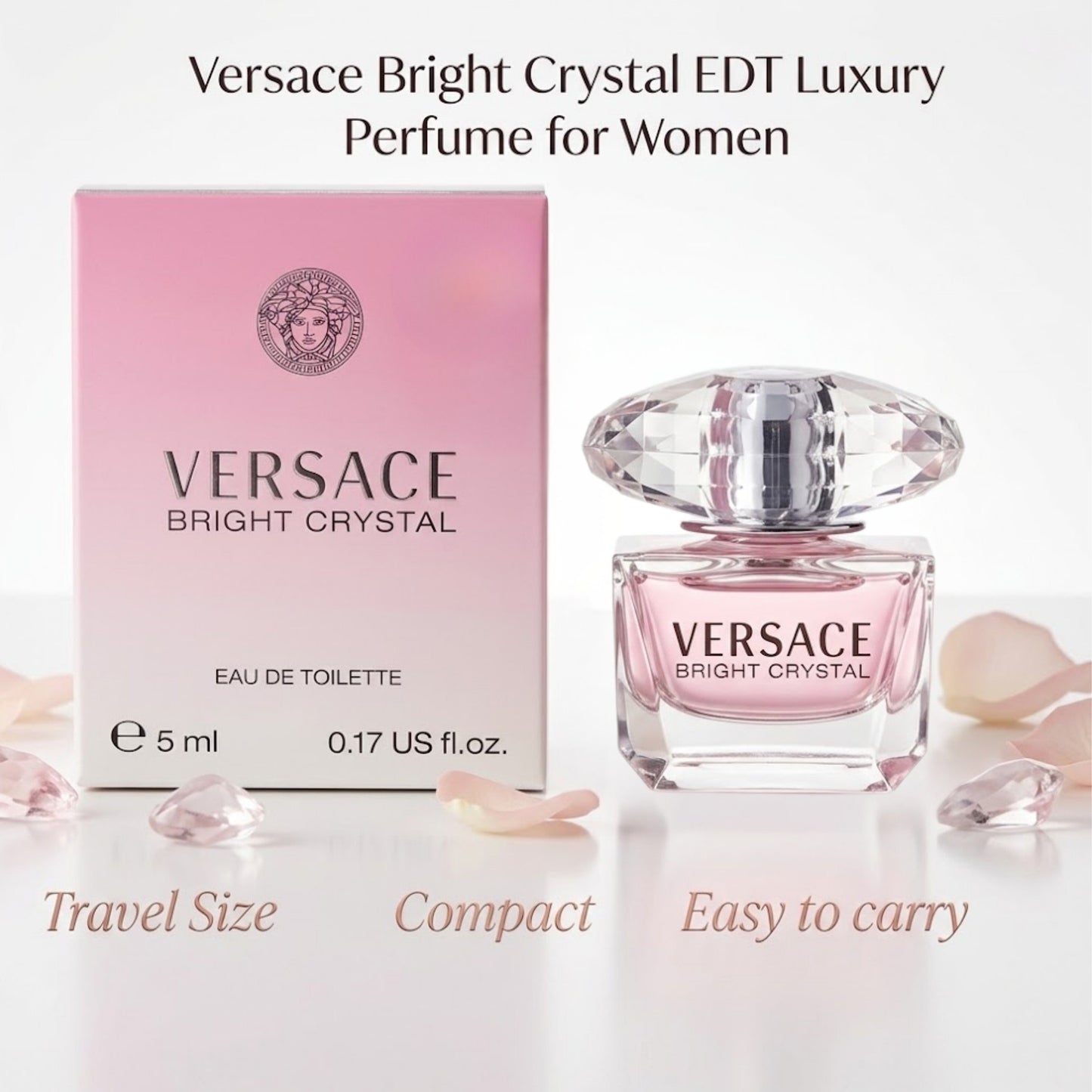 Versace Bright Crystal By Gianni Versace For Women. Eau De Toilette 0.17 Fl Oz Mini
