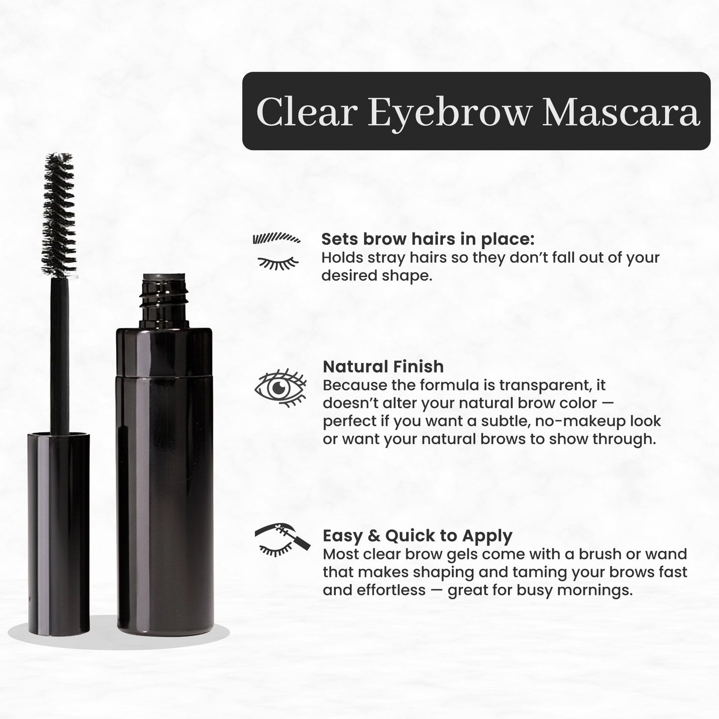 Brow Set Clear Eyebrow Setting Gel – Grooming Gel for Brows, Lashes & Facial Hair