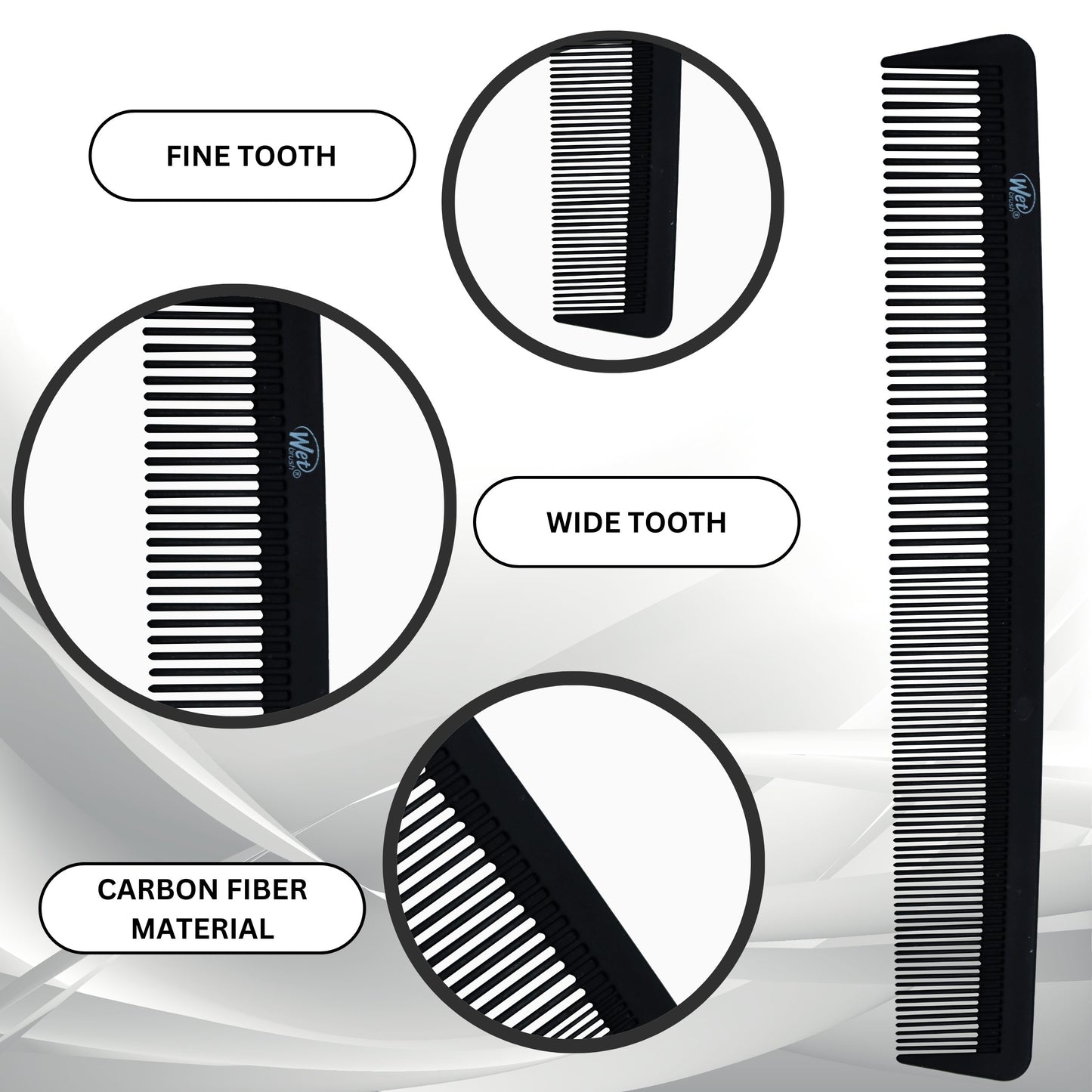 Wet Brush Professional Styling Comb for All Hair Types – Heat Resistant, Anti-Static (3 Pack)