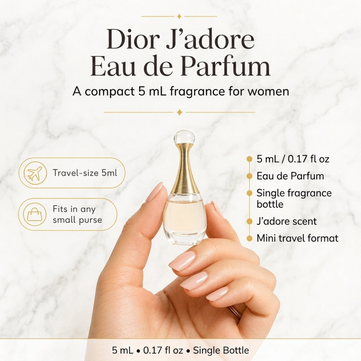 J'adore by Christian Dior for Women 0.17 oz Eau de Parfum Collectible