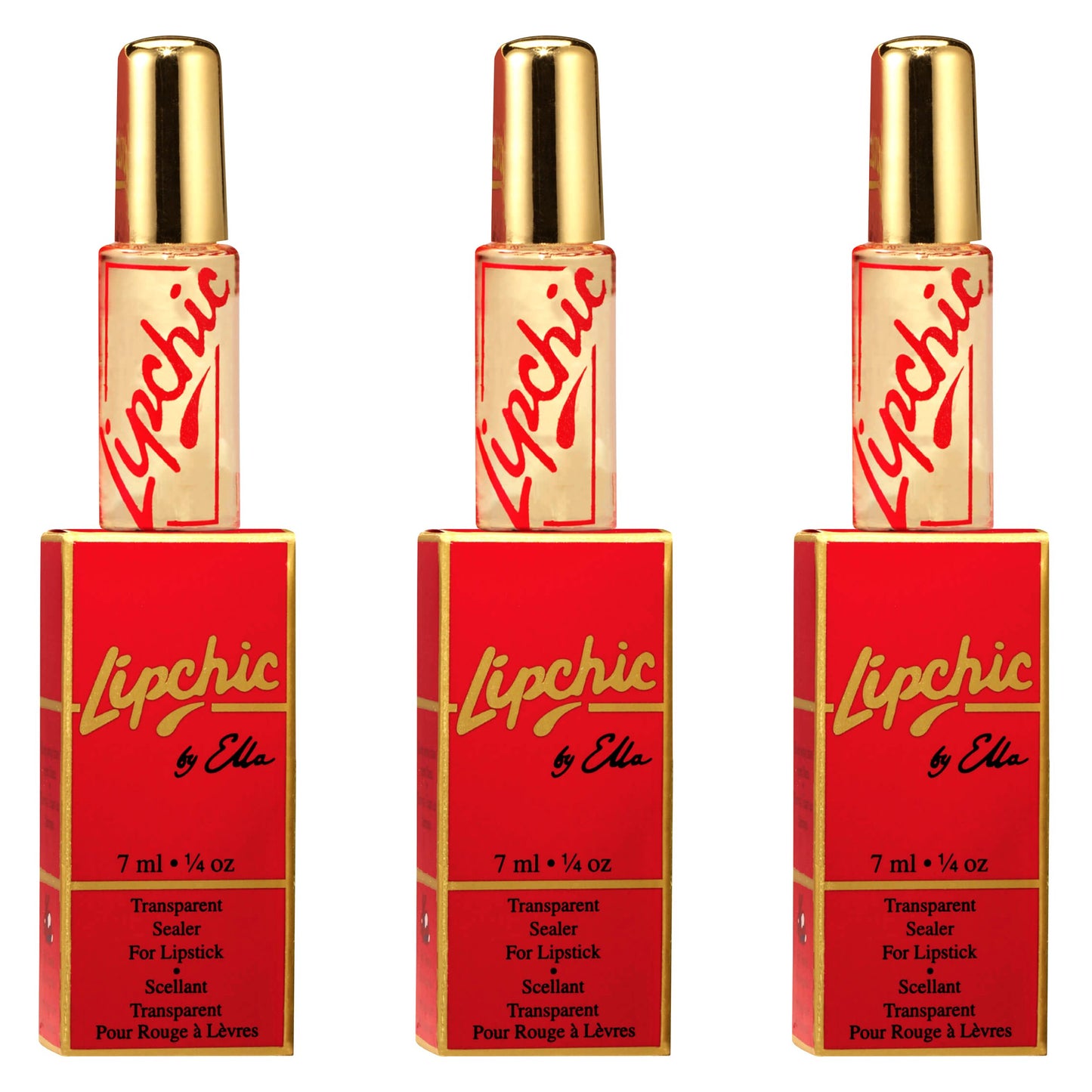 Ella International Lip Chic – 3-Pack All-Day Lipstick Sealer (0.25 oz Each)