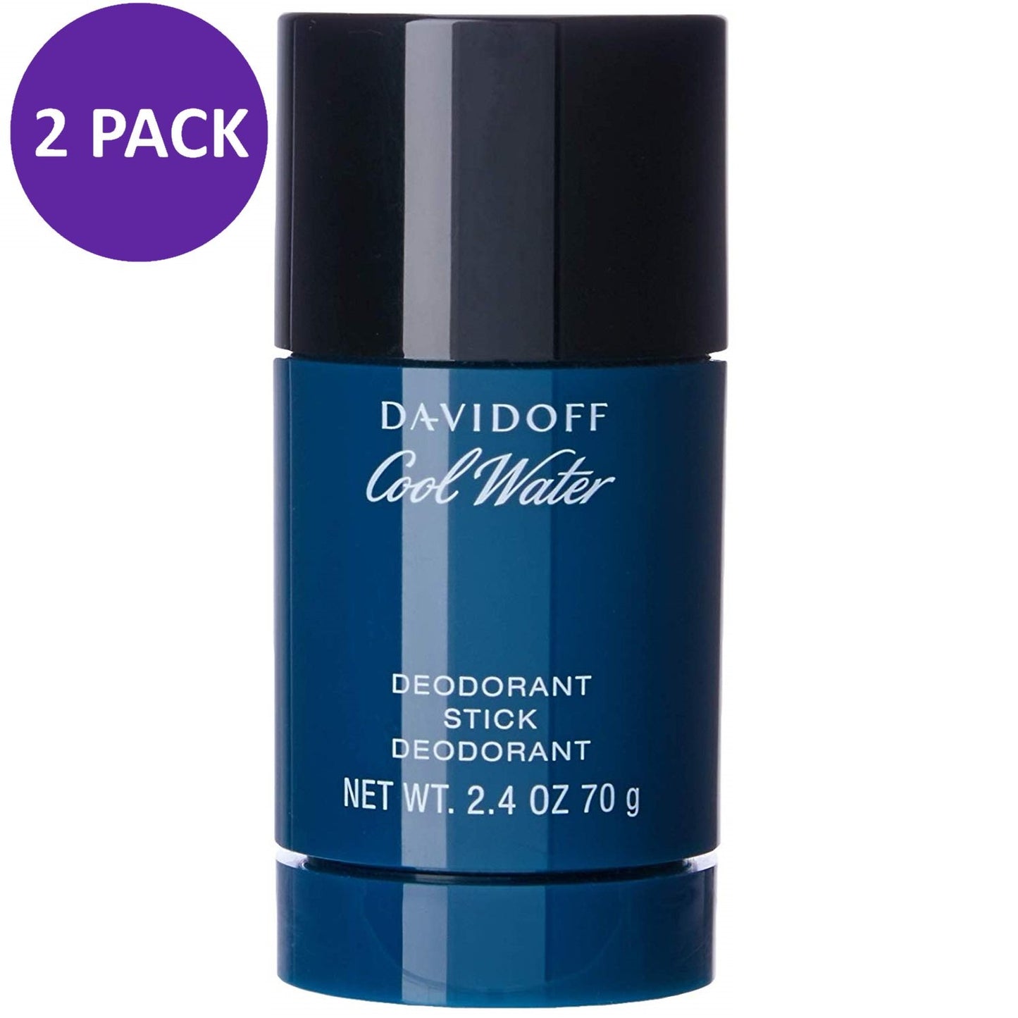 Davidoff Cool Water Deodorant Stick for Men – 2 Pack (2.4 oz / 70 g Each)