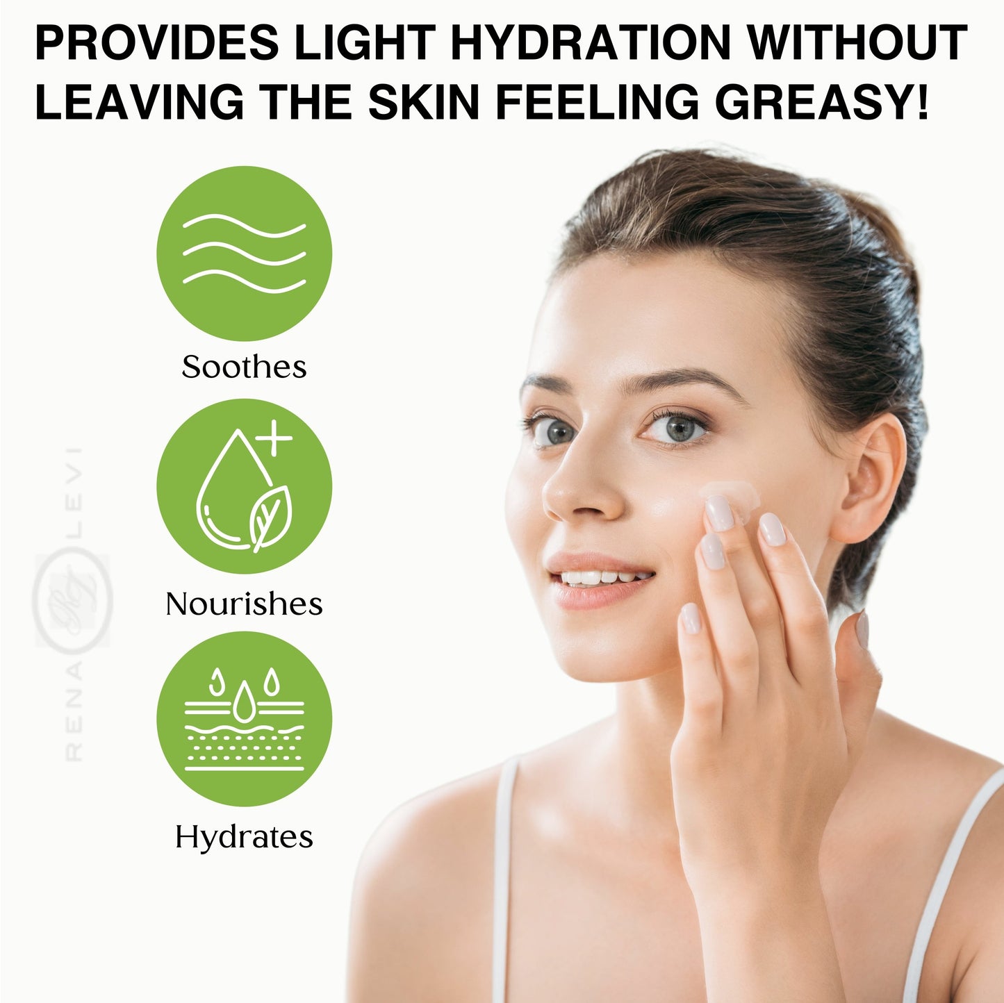 Rena Levi Light Moisture Creme – Natural Facial Moisturizer for Oily & Acne-Prone Skin, 1.7 oz