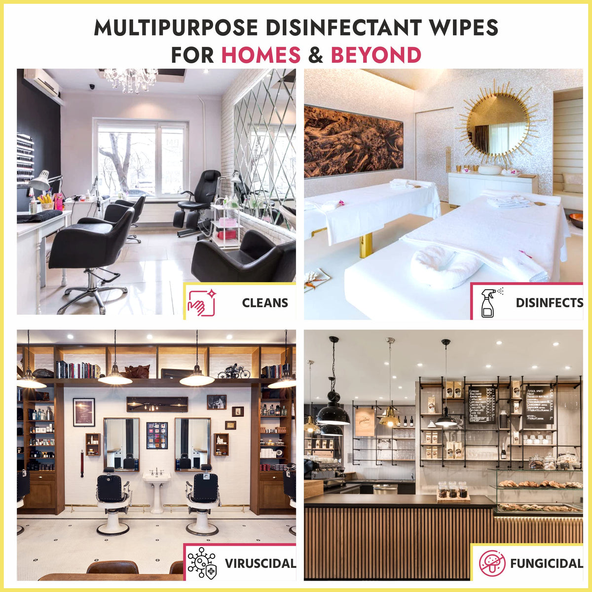 LUCAS-CIDE Disinfecting Wipes - Multi Surface Cleaner Disinfectant Wipes - Convenient Antibacterial Wipes For Cleaning Products - 1 Step Disinfectant Sanitizing Wipes - 160 Cleaning Wipes Travel Size