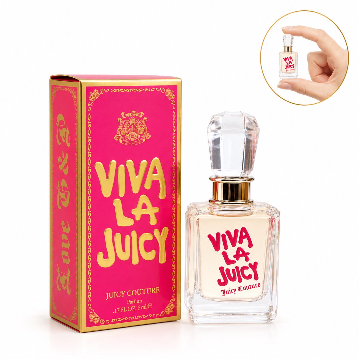Juicy Couture Viva La Juicy  Eau de Parfum Perfume for Women Mini Splash Travel Size 0.17 oz