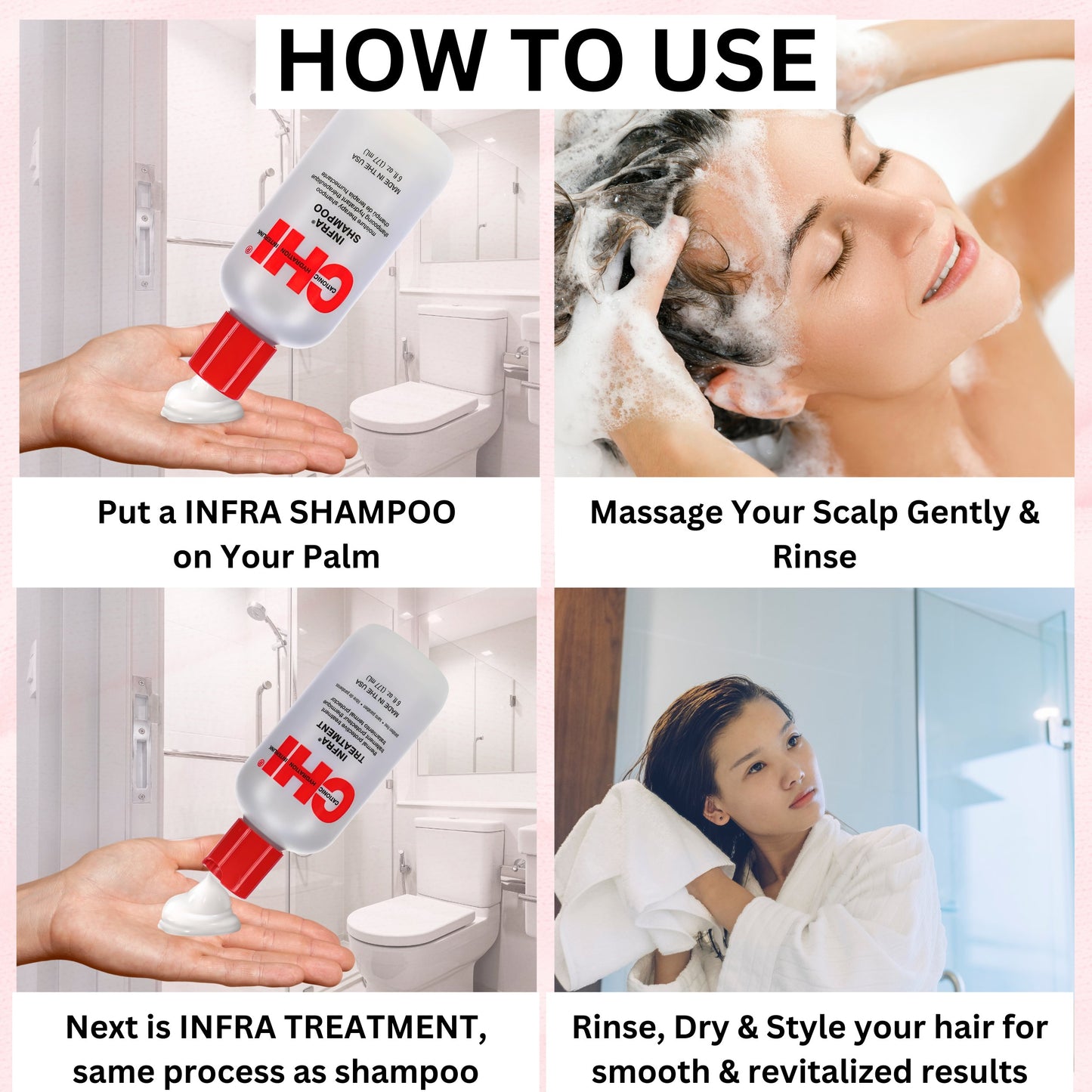 CHI Infra Shampoo & Treatment Set – Moisture Therapy Hair Care Duo (6 oz Each)