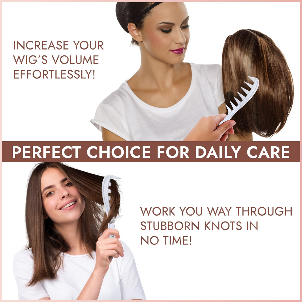 Rene of Paris Wide Tooth Detangling Comb – Hair & Wig Lift Styling Tool