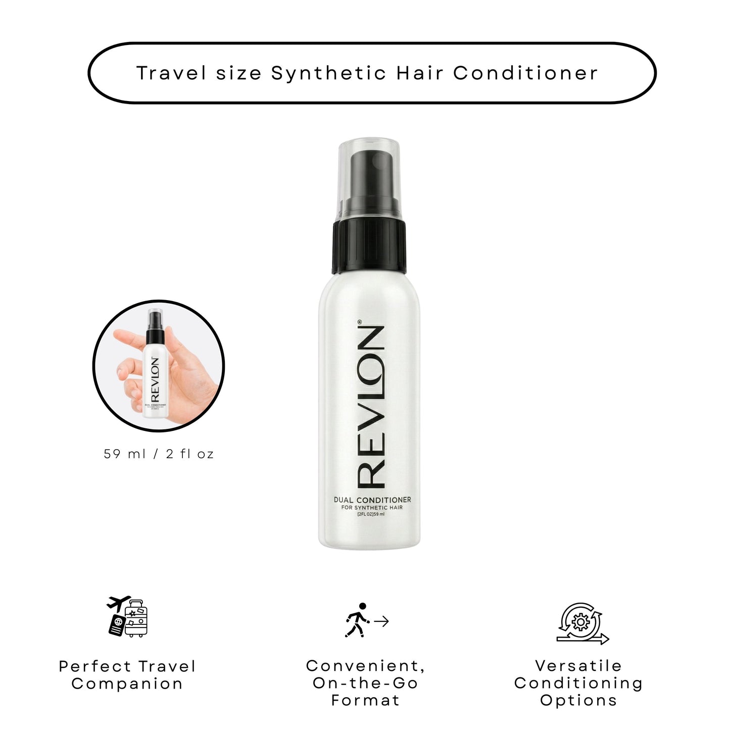 Revlon Travel Size Conditioner 2 oz Spray Bottle