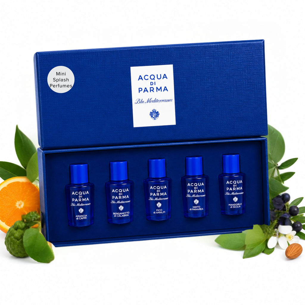 Acqua Di Parma Blu Mediterraneo Mini Gift Set – 5 x 0.16 Fl Oz EDT Splashes