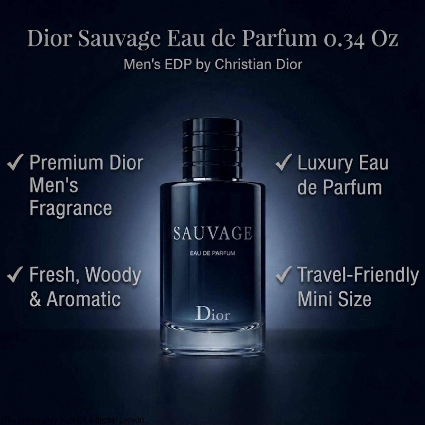 Sauvage by Christian Dior for Men 0.34 oz Eau de Parfum Travel Size