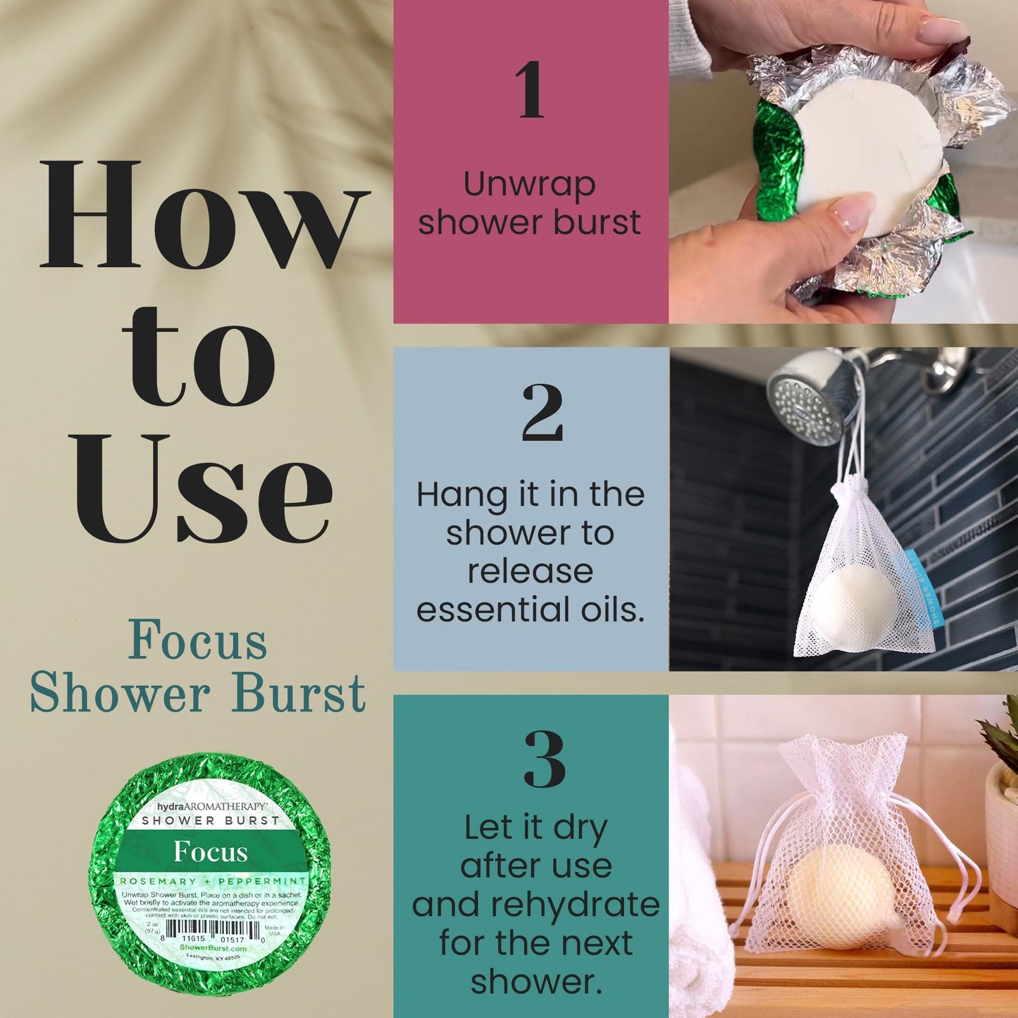 HydraAromatherapy Focus Shower Burst