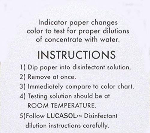 Lucasol Quat Test Strips For Proper Dilution And Concentration Of Cleaning Products, Individual, Cleaning Supplies For Home Improvement, Pre-Cut Testing Strips (Pack Of 15)