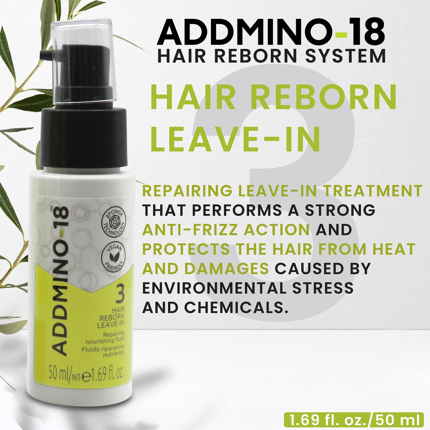 ADDMINO-18 Magic Hair Reborn Kit - Hair Shampoo, Mask & Leave in Conditioner Travel Set