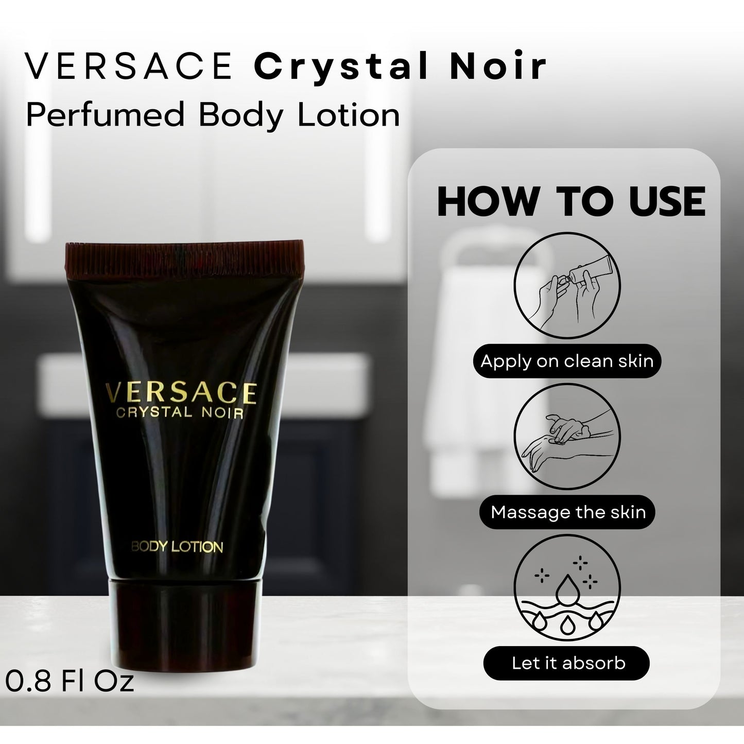 Versace Crystal Noir Perfume for Women Mini EDT 3 Piece Gift Set