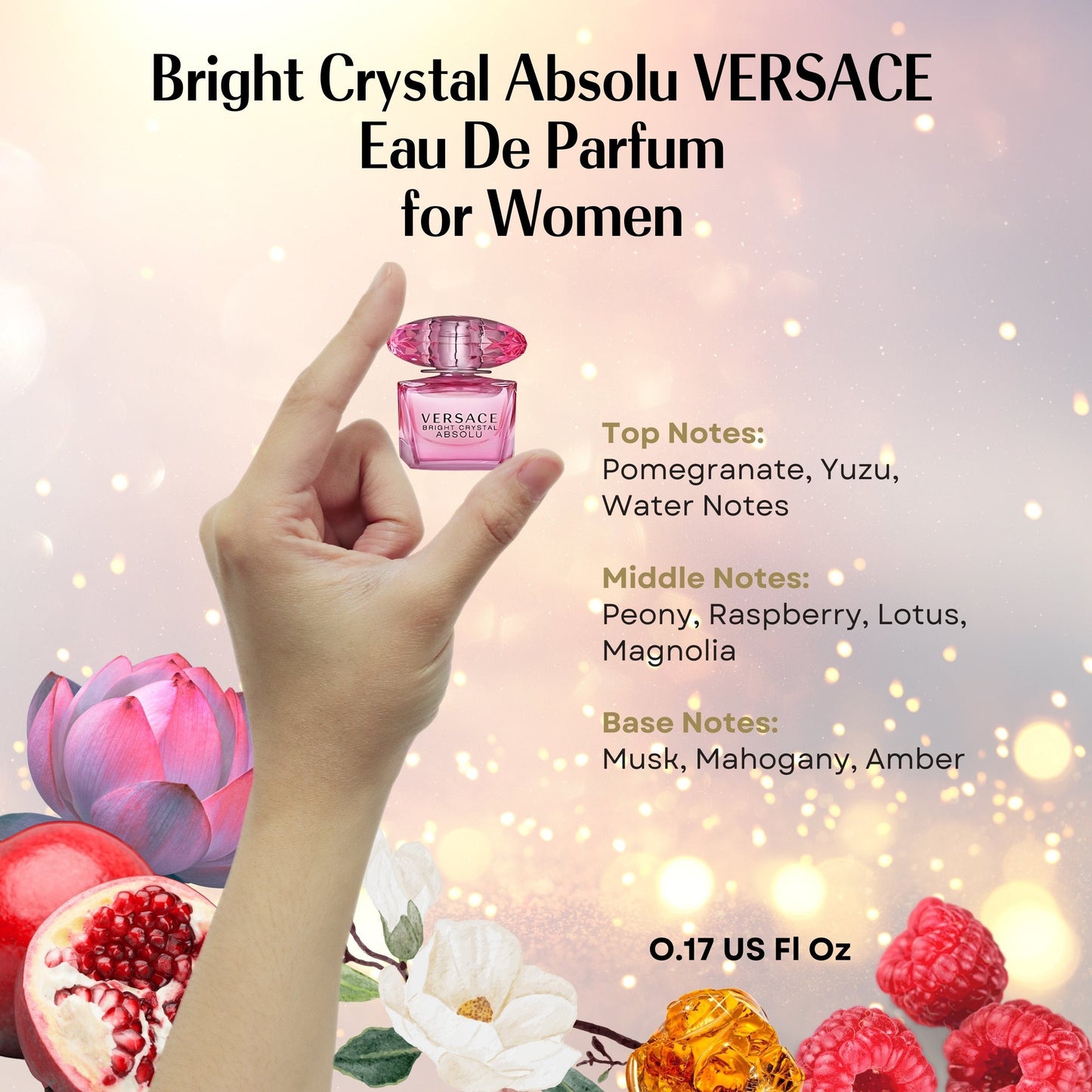 Versace Bright Crystal Mini Perfume Set – Bright Crystal EDT & Bright Crystal Absolu EDP (0.17 oz Each)