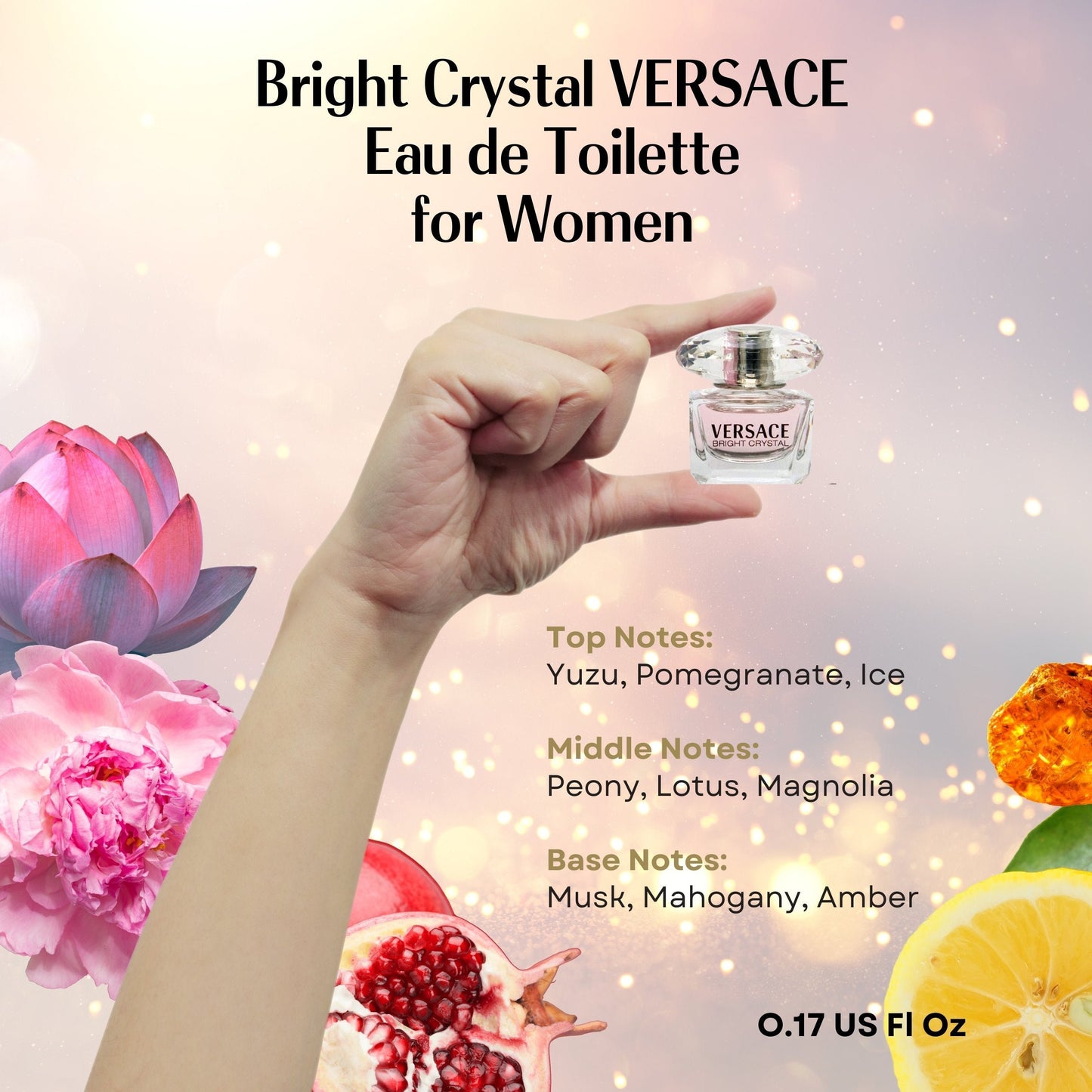 Versace Bright Crystal Mini Perfume Set – Bright Crystal EDT & Bright Crystal Absolu EDP (0.17 oz Each)