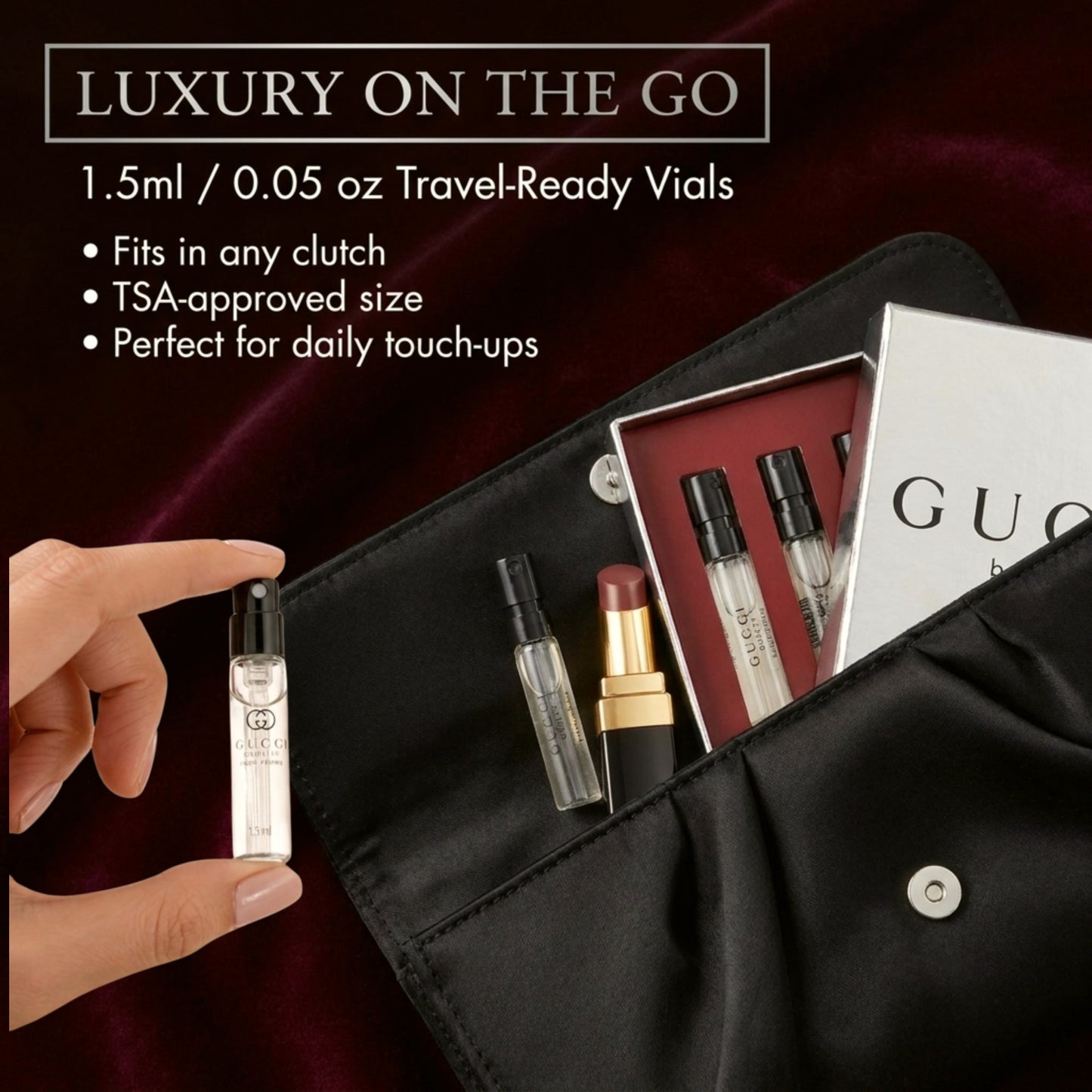 Gucci FLORA Sample Perfume WOMEN GIFT SET FLORA GOREGEOUS GARDENIA, FLORA GORGEOUS ORCHID, BLOOM, GUILTY Pour Femme - 1.5 ml / 0.05 oz - set of 4 spray samples (7760)