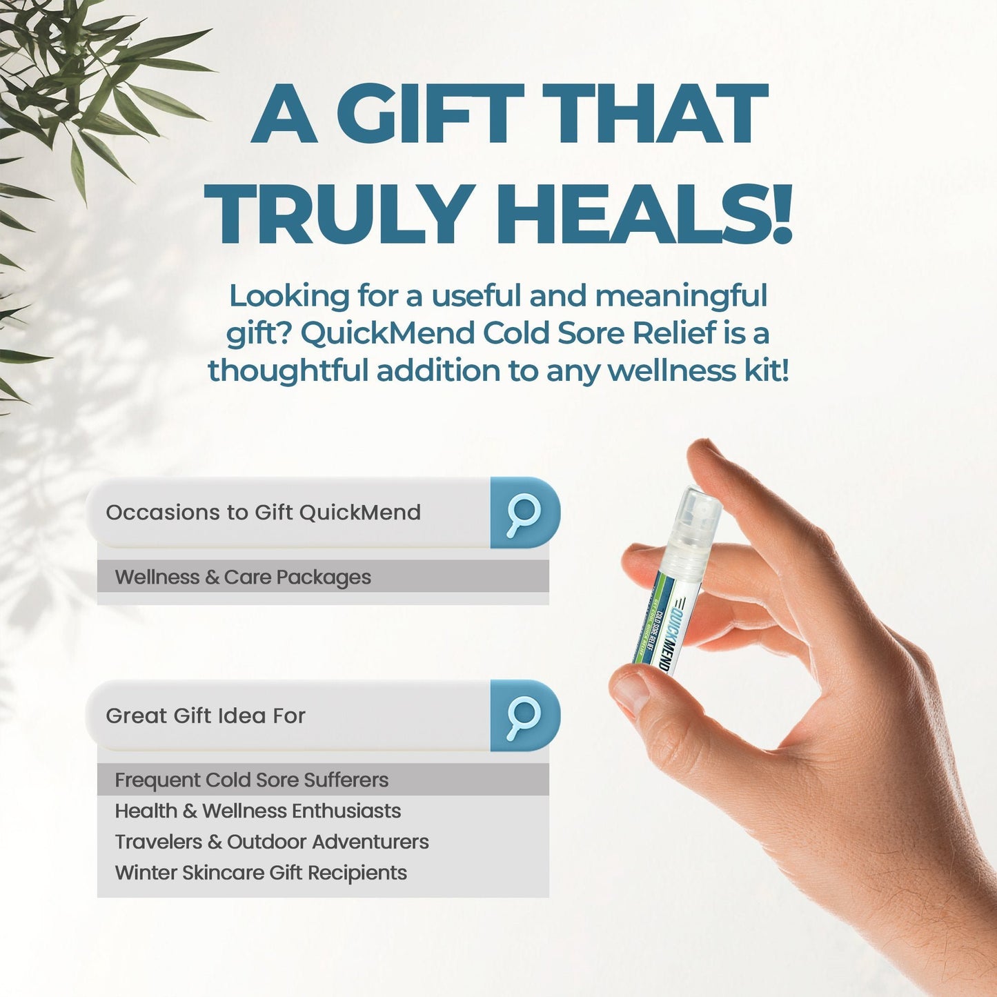 QuickMend Cold Sore Relief Lip Treatment – Pump Dispenser (4.5 ml)